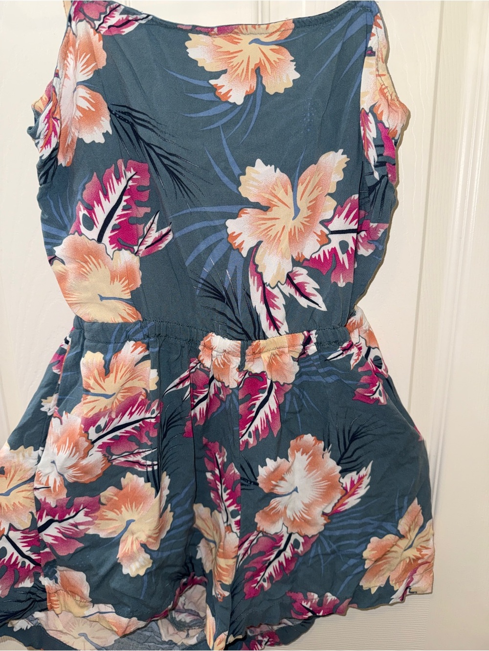 Roxy Navy Floral Tropical Romper